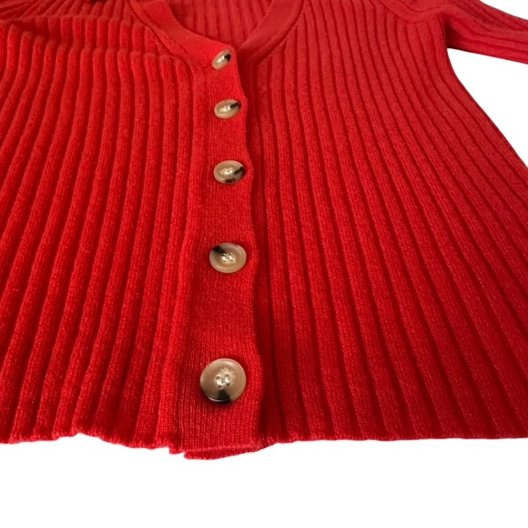 VERONICA BEARD LAZANA CASHMERE RED SWEATER SIZE SMALL - Picture 10 of 16